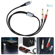 Mary Color Red White 6 35mm Plugs Adapter Cable USB Type C To Double Channel Auditory Transfer 24AWG