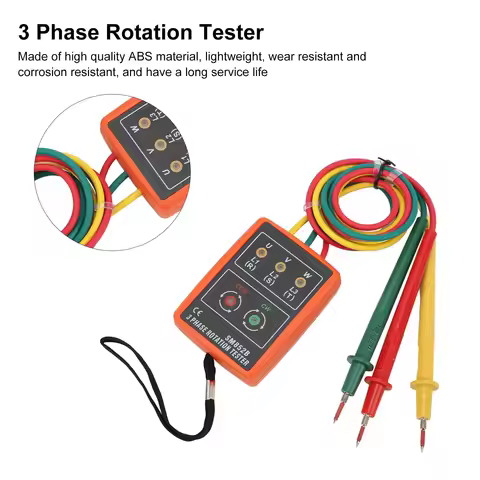 SM852B Three-Phase Rotation Tester Digital Three-Phase Rotation Detector Portable Wide-Range AC Test