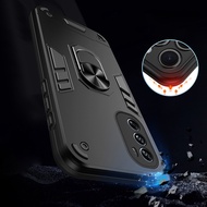 For Motorola Moto G62 Hybrid Shockproof Armor Case Ring Holder Stand Cover