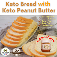 Ezekiel Almond Bread w/ Keto Peanut Butter