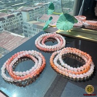 🧡💗สร้อยอาเกต(Agate)สีชมพู/ส้ม ไล่สี💗🧡