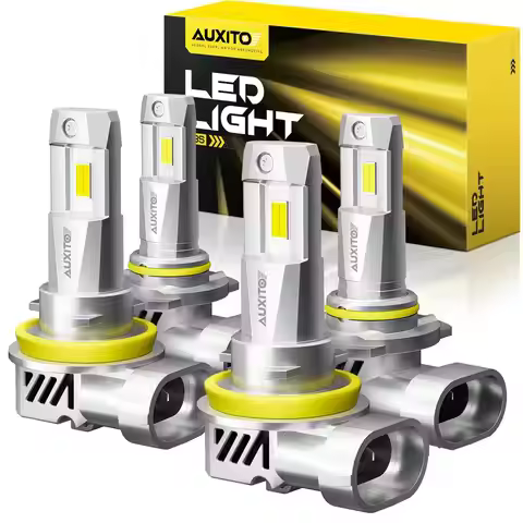 2Pcs AUXITO LED H8 H11 9005 HB3 Turbo Headlight Canbus 80W High Power 20000LM Super White Hi&lo 12V 