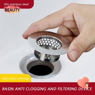 BEAUTY Drain Filter, Black With Handle Sink Strainer, Durable Anti Clog Stainless Steel Floor Drain Mesh Trap Kitchen Bathroom Accessories