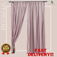 DUSTY PINK-SHORT SIZE-LANGSIR READYMADE UNTUK TINGKAP, PINTU BILIK DAN SLIDING DOOR