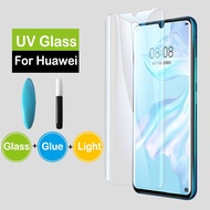 Huawei Mate 40 30 20 P30 P40 P50 Pro Nova 8 7 9 Honor 70 50 Magic 40 Pro Anti Blue light UV Liquid Full Glue Curved Tempered Glass Screen Protector
