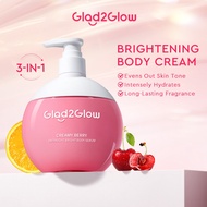 Glad2Glow Brightening Moisturizer Glowing Cream Berry Overnight Whitening Brighten Body Skin Hydrate