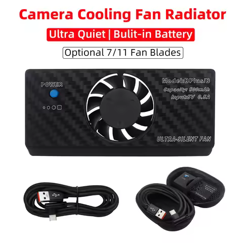 Camera Cooling System Ultra Quiet Live Broadcast Radiator Cooling Fan Radiator with Built-in Battery