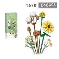 LOZ Nano Block Flower Rakitan Balok Bangunan Buket Bunga Immortal Untuk Bunga Block Mainan