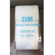 Thinwall 2000ml, lunch box, container box, lunch box