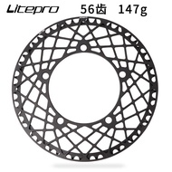 Litepro Single Discห่วงโซ่พับโซ่จักรยาน53T56T58T Spider SpyderเฟืองBCD130อะลูมินัมอัลลอยCranksetจักร