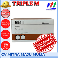 MONIL 24 Bolus (1box) TRIPLE M - Obat Cacing Sapi Kuda Babi Kerbau Domba Kambing Hewan bolus