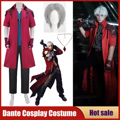 Game DMC 5 Dante Cosplay Costume Devil May Cry 5 Dante Fantasia Outfits Windbreaker Gloves Top Pants