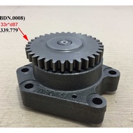 Oil pump (engine oil pump) for thaco ben 6 tons, 6.5 tons, YC4108(D30) engine, 33 straight teeth
