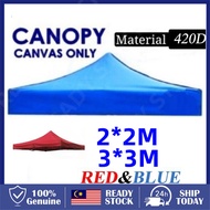 【STOCK】6x6 10x10 Canvas only market canopy / kanvas kanopi / kain kanopi khemah pasar Night Market Canopy Top
