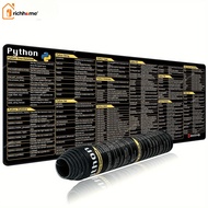 Mouse Pad Gaming Mousepad Extended Large Python Shortcut Cheat Sheet Desk Mat Non-Slip Stitched Edge