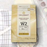 CALLEBAUT (W2) WHITE CHOCOLATE CALLETS/ FINEST BELGIAN CHOCOLATE 2.5KG