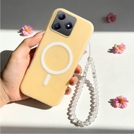 2 in 1 Case for realme C63 C53 C51 c61 4g REALME note 50 60 70 60x phone case pearl bracelet hard sh