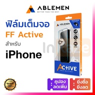 ABLEMEN ฟิล์มกระจก เต็มจอ ใส for iPhone 15 14 13 12 11 Pro Max Plus 14+ 15+ X Xs XR เพิ่มแข็งแรงพิเศษ ไอโฟน active