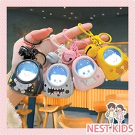 GANTUNGAN 3D Astronaut Cat LED Bell Bag Keychain - Cute Accessories