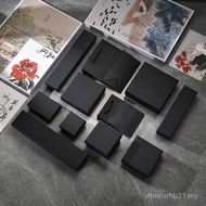Paper Black Box Gift Box Box Kraft Paper Jewelry Bracelet Ring Necklace Ready Stock Pendant Earring 