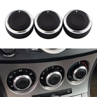 3pcs/set Aluminium Alloy Air Conditioning Knob AC Knob Heat Control Switch Button for New Mazda 3 2014-2017 Axela Accessories