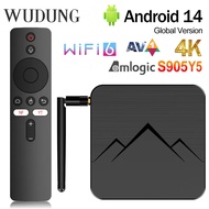 Android 14 Wudung Wd05 Av1 Kotak Tv Pintar Amlogic S905y5 4gb 32gb Bt Kotak Tv 2.4g&5g Dual Wifi 6 4