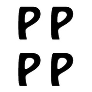 4 INCHES STICKER ALPHABET BIG LETTERS - STYLE 4 (A4 SIZE) PART 2 FOR BALLOON PLATE NUMBER BOBO BALLO