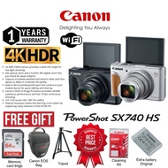 CANON POWERSHOT SX740 HS 20.3MP 4K UHD ORIGINAL FREE EXTRA BATTERY ORIGINAL/64GB/CANON BAG/CLEANING 