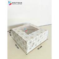(10 Pcs) Premium Cake Box Packaging Hampers Kotak Kuih Kek Cake Bread Cookies 15 cm x 15 cm x 8 cm g