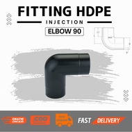 HDPE Pipe Connector Accessories ( HDPE Injection Fitting Elbow 90 Degree) 3" (90mm) PN 16
