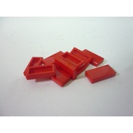 LEGO Genuine Bricks - 1x2 Tile Smooth Plate - Red X 10 Pcs