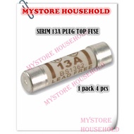 SIRIM 13A PLUG TOP FUSE (1 pack 4pcs)