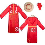 Egghead Island Costume Monkey D Luffy Robe Cosplay Costume 163 Luffy Jacket Coat Hat Outfit Hallowee