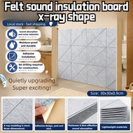 X-Lined Acoustic Panels Self-Adhesive Sound Proof Foam Sound Proof Foam Panels Decorative Soundproof