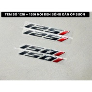 [ 1 bag ] 125i/150i GLOSSY BLACK SIDE STICKER
