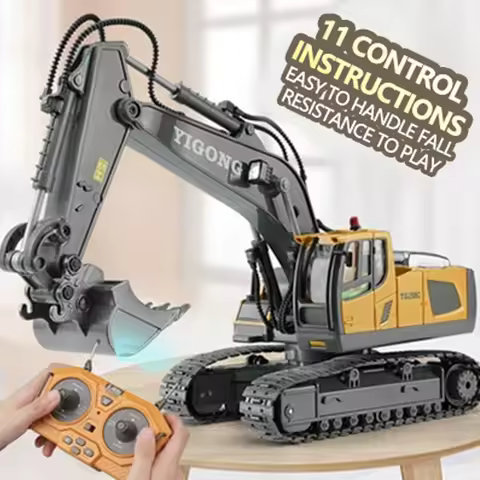 RC Excavator Dumper Car 2.4G Remote Control Engineering Vehicle Crawler Truck Bulldozer Toys for Boy