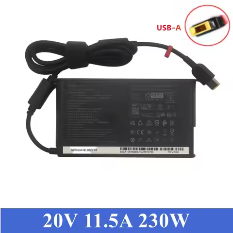 230W AC Adapter Laptop Charger For Lenovo Legion 5 20V 11.5A USB C ADL230SLC3A ADL230SCC3A 02DL143 0