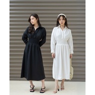 Agnia Smocked Midi Dress - Atwell Apparel