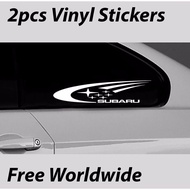 2Pcs (1Pair) Subaru Logo Car Stickers Window Vinyl Bumper Sticker