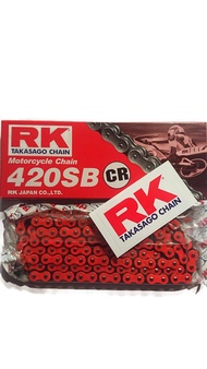 โซ่สี RK 420-120L สีโอรส สะท้อนแสง สติ๊กเกอร์ครบ ราคาพิเศษ !!! ของแท้มีรับประกัน