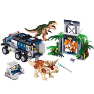 522pcs Jurassic Velociraptor Raptor Dinosaur City Building Blocks Triceratops Figures Park Bricks World Children Toys Compatible with Lego