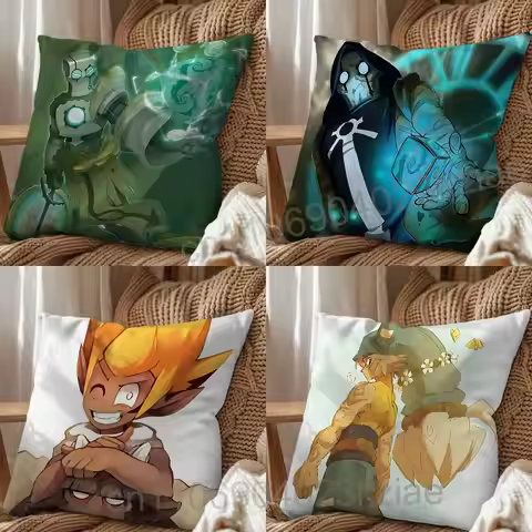 Yugo Nox Wakfu Print Throw Pillow Cover Square Cushion Case for Living Room Bedroom Decor