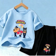 [COD](24 Hours Delivery)Sheriff Labrador Children's T-Shirt Casual 2-Piece Set Fashion For Little Bo