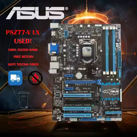 ASUS motherboard P8Z77-V LX LGA 1155 DDR3 i3 i5 22/32nm CPU USB3.0 32GB SATA3 VGA HDMI