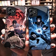 HK-62 Naruto Itachi Uchiha Glass KACA Casing for OPPO Realme Narzo 50A A3i C53 6 C35 A3X N53 GT A40 