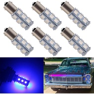 6-Pek DC12V Warna Biru 1156 BA15S 1141 1073 7506 Mentol Pengganti LED untuk RV Camper SUV MPV Kereta