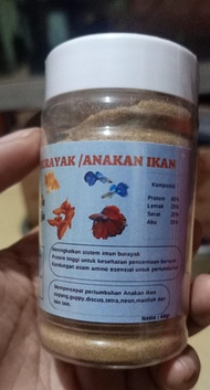 PAKAN BURAYAK PAKAN ANAKAN IKAN CUPANG GUPPY KOKI MOLY 60GR
