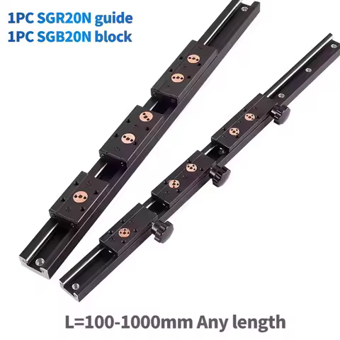 Blackening Built-in dual-axis linear guide 47mm SGR20N Roller slide 1set 1 SGB20N block and 1 SGR20N