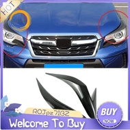 for Subaru Forester 2013-2018 Carbon Fiber Car Sticker Front Headlights Eyebrow Eyelid Trim Cover Ac