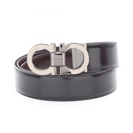 [二手] Salvatore Ferragamo Ferragamo 皮帶，Gancini 設計，644557001100，皮革皮帶，男士，全新。